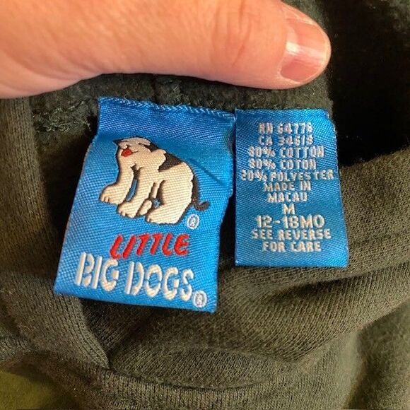 Vintage Little Big Dogs I'm the Boss 12-18 months Green One Piece Romper Jumper - Picture 2 of 3